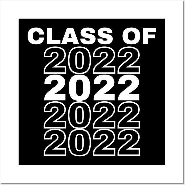 Class Of 2022. Simple Typography White Graduation 2022 Design. Wall Art by That Cheeky Tee